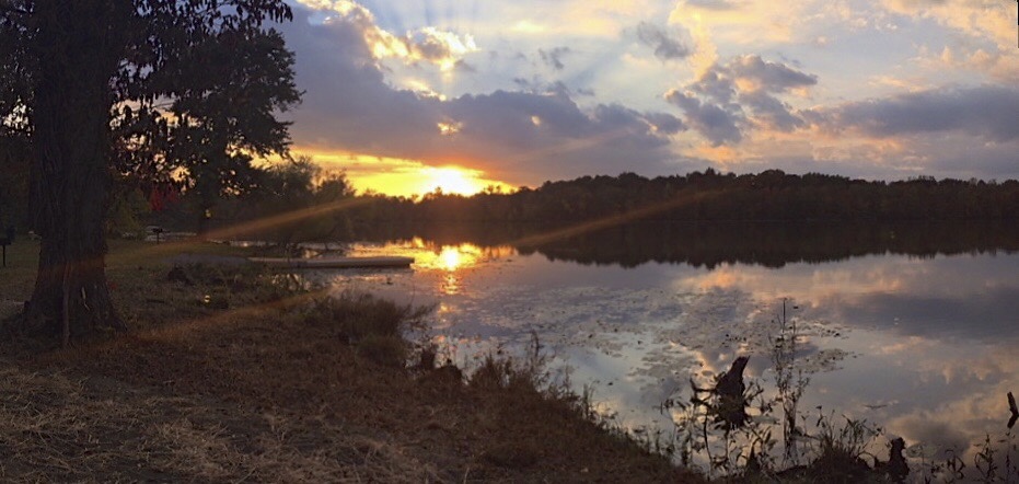 ~iPhone panoramic shot of Wickham Lake, taken from Wickham Woodlands Town Park, 10/8/15.~